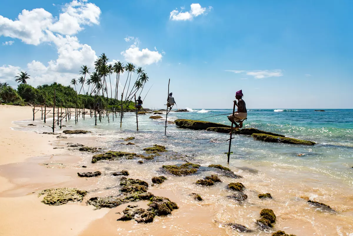 Fishermans in Mirissa Beach, Mirissa
