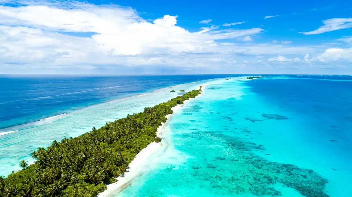 Maldives aerial view