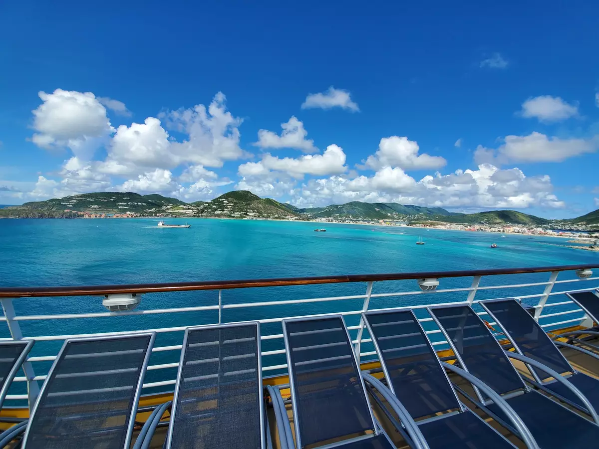 View of St Maarten from cruise ship
